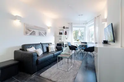 TV/Unterhaltungsangebot in der Unterkunft Haus Seeburg Wohnung 5