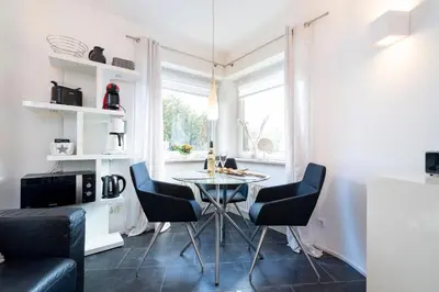 Küche/Küchenzeile in der Unterkunft Haus Seeburg Wohnung 5