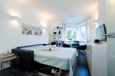 Küche/Küchenzeile in der Unterkunft Haus Seeburg Wohnung 5