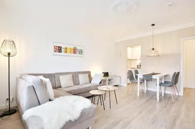 Ein Sitzbereich in der Unterkunft Haus Hubertus Haus Hubertus Appartement 08