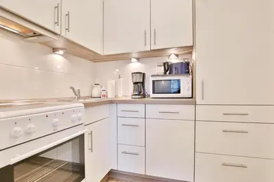 Küche/Küchenzeile in der Unterkunft Haus Hubertus Haus Hubertus Appartement 08
