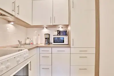 Küche/Küchenzeile in der Unterkunft Haus Hubertus Haus Hubertus Appartement 08
