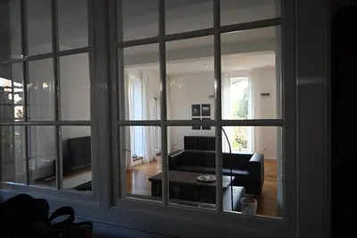Ein Sitzbereich in der Unterkunft Kuhstall mit Schick