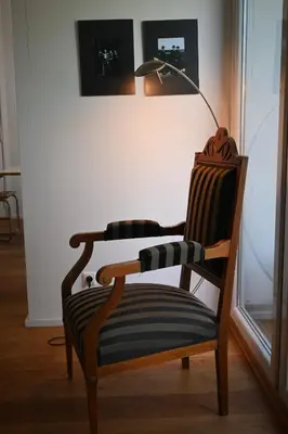 Ein Sitzbereich in der Unterkunft Schrotboden