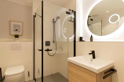 Ein Badezimmer in der Unterkunft Ferienwohnung Ahoi Scharbeutz