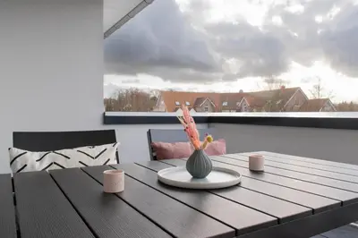 Ein Balkon oder eine Terrasse in der Unterkunft Ferienwohnung Ahoi Scharbeutz