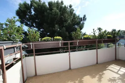 Ein Balkon oder eine Terrasse in der Unterkunft Ankerplatz Niendorf