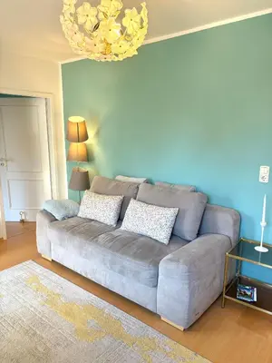 Ein Sitzbereich in der Unterkunft Apartment Kaiserperle mit Balkon direkt am Strand