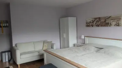 Ein Bett oder Betten in einem Zimmer der Unterkunft Travemünde Kleine Perle