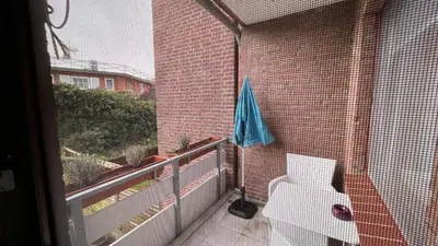 Ein Balkon oder eine Terrasse in der Unterkunft Travemünde Kleine Perle