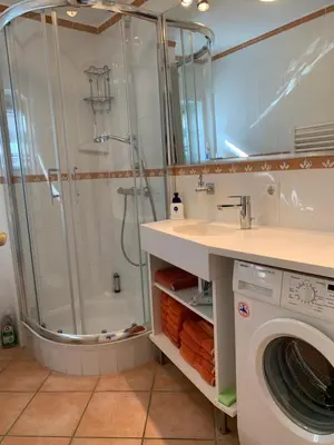 Ein Badezimmer in der Unterkunft Komfort Ferienwohnung Kroemer Timmendorfer Strand