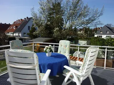 Ein Balkon oder eine Terrasse in der Unterkunft Komfort Ferienwohnung Kroemer Timmendorfer Strand