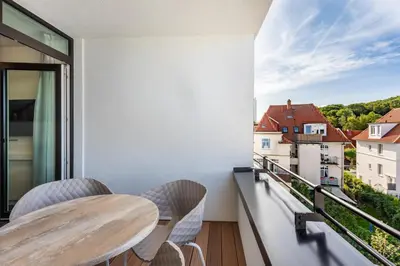 Ein Balkon oder eine Terrasse in der Unterkunft Godewindpark Travemünde Godewindpark Travemünde 3-17