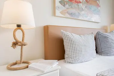 Ein Bett oder Betten in einem Zimmer der Unterkunft Haus Meeresstrand App 405 in Scharbeutz