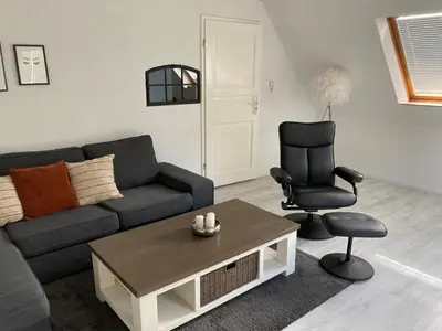 Ein Sitzbereich in der Unterkunft Lübeck nah!