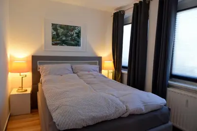 Ein Bett oder Betten in einem Zimmer der Unterkunft Backbord