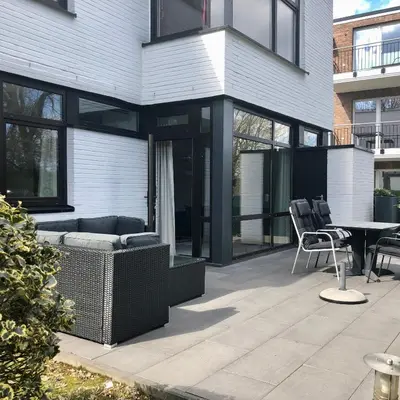 Ein Balkon oder eine Terrasse in der Unterkunft Ferienwohnung Ostsee Timmendorferstrand