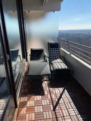 Ein Balkon oder eine Terrasse in der Unterkunft Top - Apartment mit Aussicht