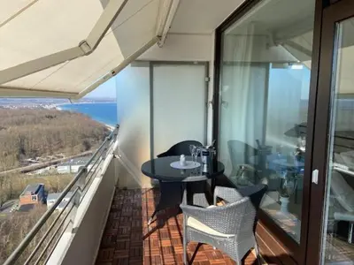 Ein Balkon oder eine Terrasse in der Unterkunft Top - Apartment mit Aussicht