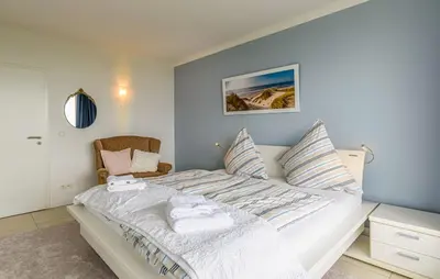 Ein Bett oder Betten in einem Zimmer der Unterkunft Top - Apartment mit Aussicht