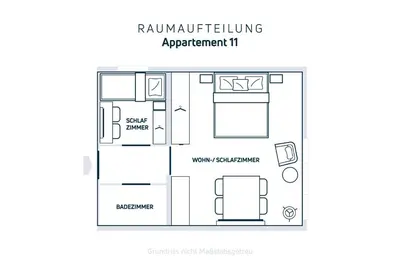 Grundriss der Unterkunft Strandnahe & hochwertige Ferienunterkunft, mit Gartenzugang, Parkplatz und Fahrradunterstellplatz
