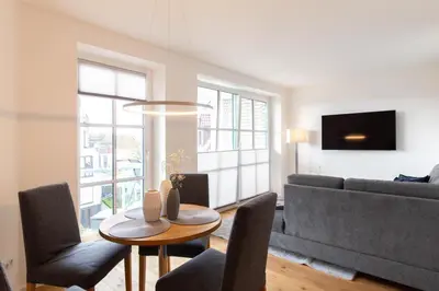 Ein Sitzbereich in der Unterkunft Ferienwohung BeachSide No 19
