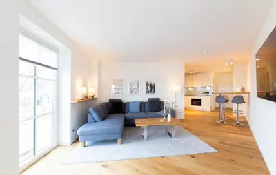Ein Sitzbereich in der Unterkunft Ferienwohung BeachSide No 12