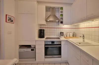 Küche/Küchenzeile in der Unterkunft Am Elchgrund Am Elchgrund 7 Appartement 2