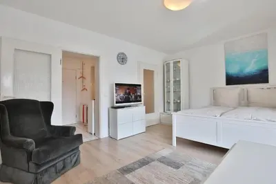 Ein Bett oder Betten in einem Zimmer der Unterkunft Am Elchgrund Am Elchgrund 7 Appartement 2