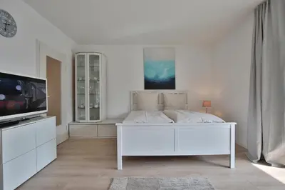 Ein Bett oder Betten in einem Zimmer der Unterkunft Am Elchgrund Am Elchgrund 7 Appartement 2