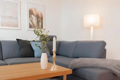 Ein Sitzbereich in der Unterkunft Ferienwohung BeachSide No 20