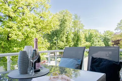 Ein Balkon oder eine Terrasse in der Unterkunft Ferienwohung BeachSide No 20