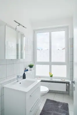 Ein Badezimmer in der Unterkunft Ferienwohnung Hafenbucht Moba-Travel