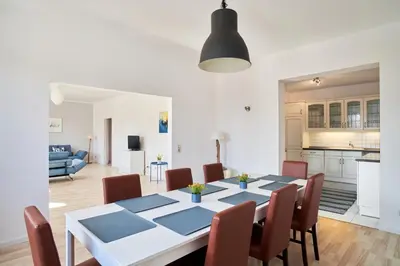 Küche/Küchenzeile in der Unterkunft Ferienwohnung Hafenbucht Moba-Travel