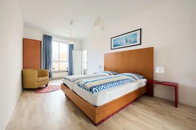 Ein Bett oder Betten in einem Zimmer der Unterkunft Ferienwohnung Hafenbucht Moba-Travel