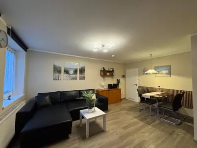 Ein Sitzbereich in der Unterkunft G&G Ferienwohnung Scharbeutz