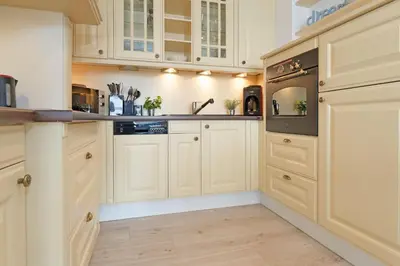 Küche/Küchenzeile in der Unterkunft Haus Meeresstrand Wohnung 106
