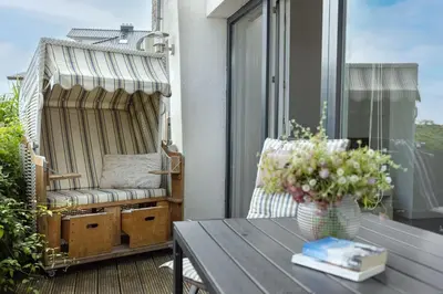 Ein Balkon oder eine Terrasse in der Unterkunft First Floor