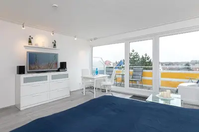 TV/Unterhaltungsangebot in der Unterkunft Strandhotel Scharbeutz Dünenliebe