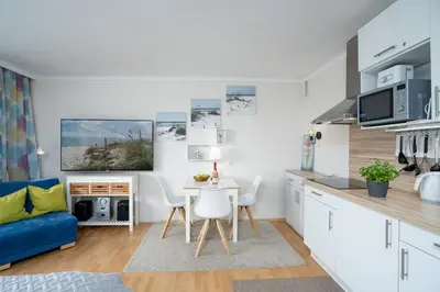 Küche/Küchenzeile in der Unterkunft Seetempel Wohnung 23