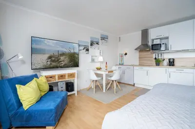 Küche/Küchenzeile in der Unterkunft Seetempel Wohnung 23