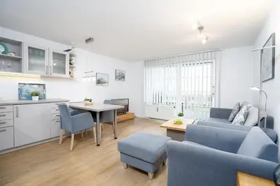 Küche/Küchenzeile in der Unterkunft Strandresidenz Wohnung 1