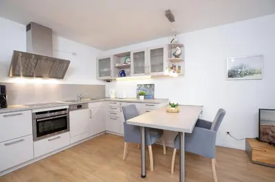 Küche/Küchenzeile in der Unterkunft Strandresidenz Wohnung 1