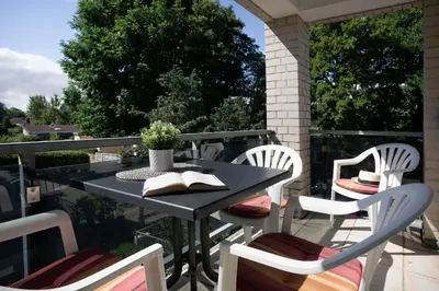 Ein Balkon oder eine Terrasse in der Unterkunft Strandallee 92b- Wohnung 18