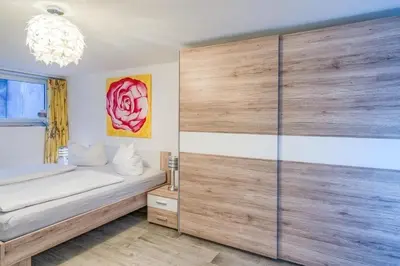 Ein Bett oder Betten in einem Zimmer der Unterkunft Strandallee 100 Brandungsnest