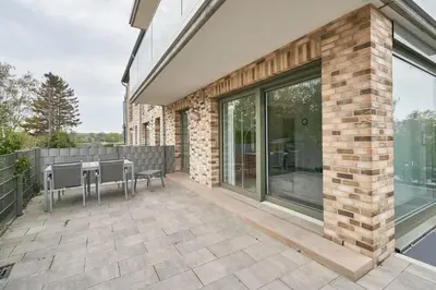 Ein Balkon oder eine Terrasse in der Unterkunft Strandallee 100 Brandungsnest