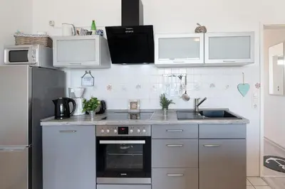 Küche/Küchenzeile in der Unterkunft Strandresidenz Lütte Deern 10
