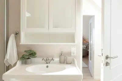 Ein Badezimmer in der Unterkunft Strandburg Strandperle Scharbeutz