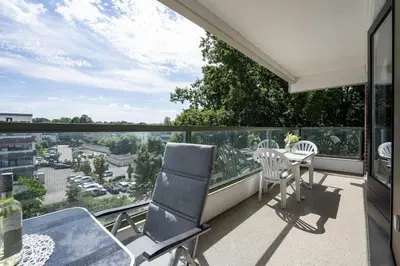 Ein Balkon oder eine Terrasse in der Unterkunft Haus Meeresstrand Buddelschiff