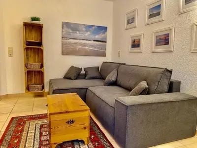 Ein Sitzbereich in der Unterkunft Schöne 3-Zi-Wohnung mit 